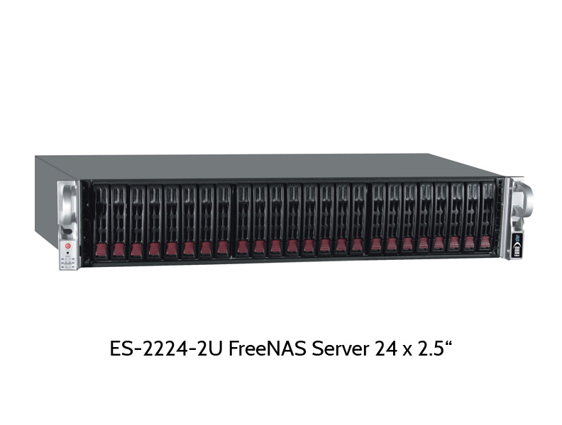 EUROstor ES-2224ASA2U TrueNAS Core Server mit 24 Slots