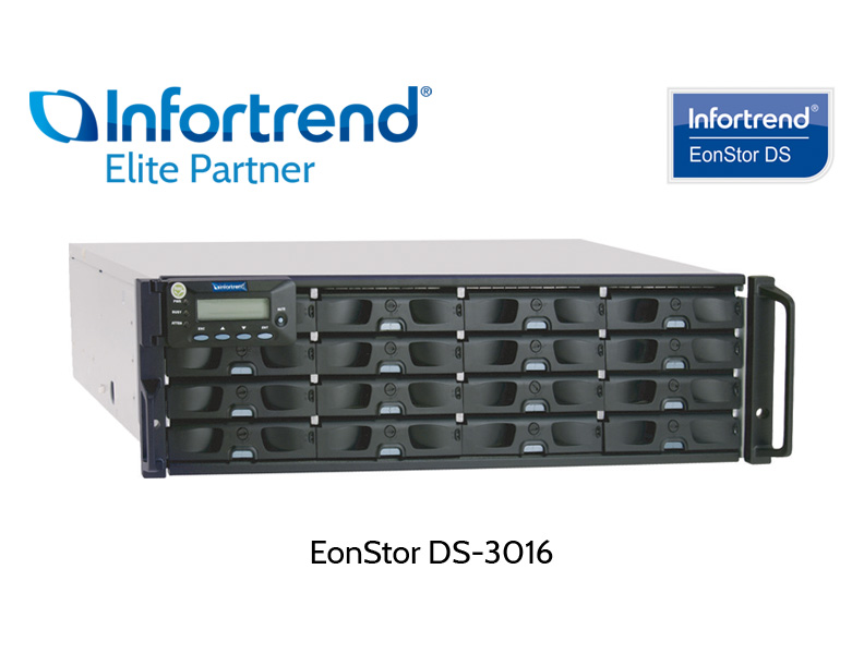 Infortrend EonStor DS-3016, RAID with 16 disk slots