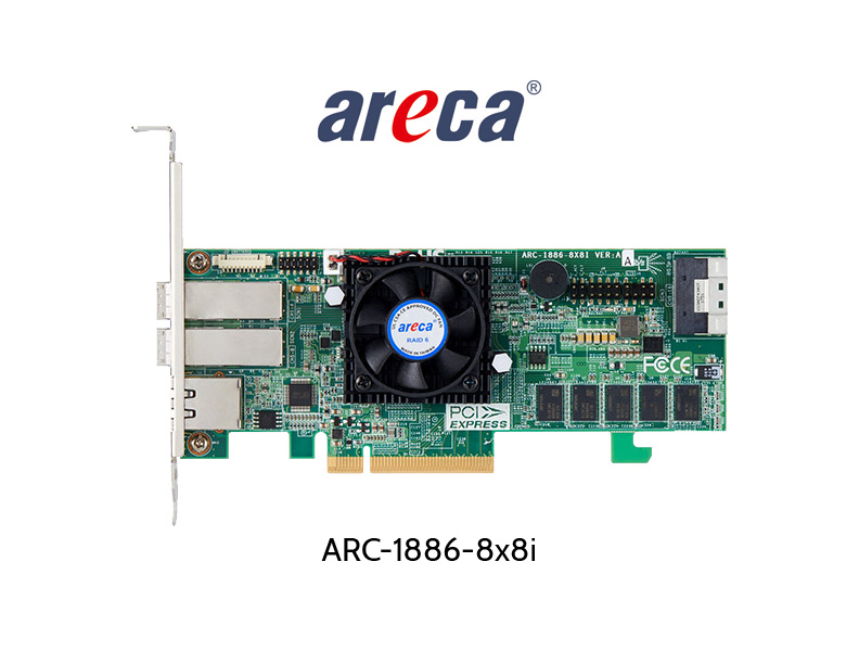 Areca ARC-1886-8x8i PCIe Gen 4.0 Tri-Mode RAID Adapters