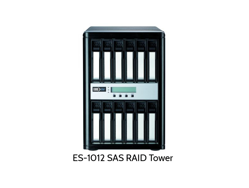ES-1000 SAS RAID mit 12 Festplatten